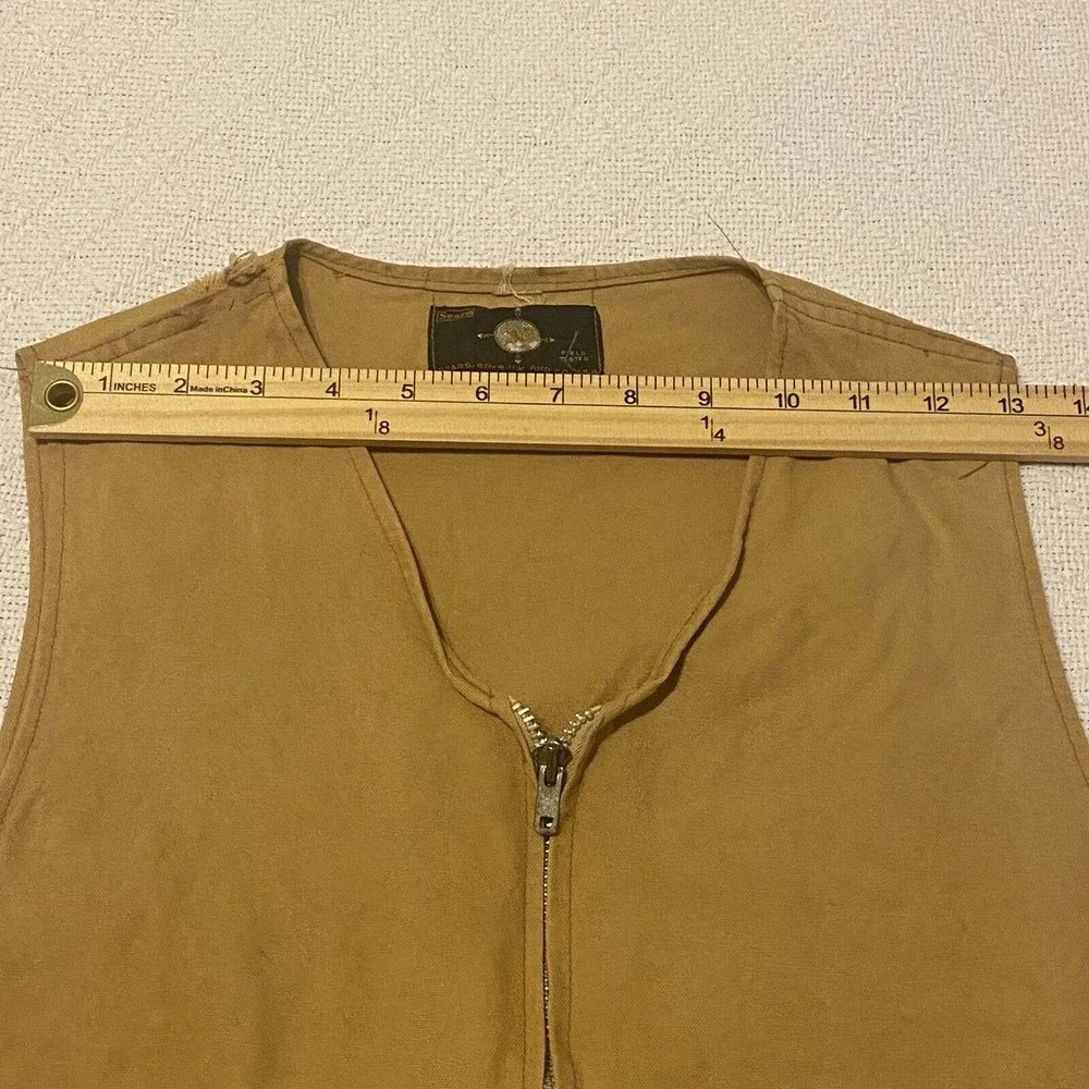 Vintage Sears Roebuck And Co. USA 'Field Tested' Zip Up Hunting Vest, 40 - Picture 7 of 16